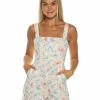 TeamLTD Floral Tie Back Romper Women's Lifestyle Apparel 1 TeamLTD Floral Tie Back Romper Women's Lifestyle Apparel