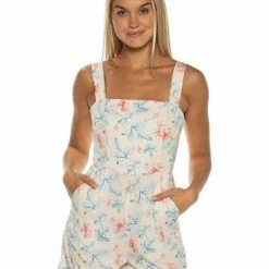 TeamLTD Floral Tie Back Romper Women's Lifestyle Apparel