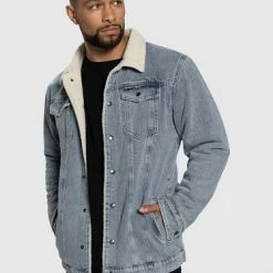 Men's Jackets TeamLTD Sherpa Lumberjacket Denim