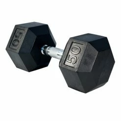 CoreFX Training Rubber Hex Dumbbell 50LB Single
