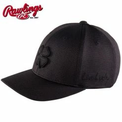 Rawlings Black Clover Fitted - Black-Out Baseball Apparel