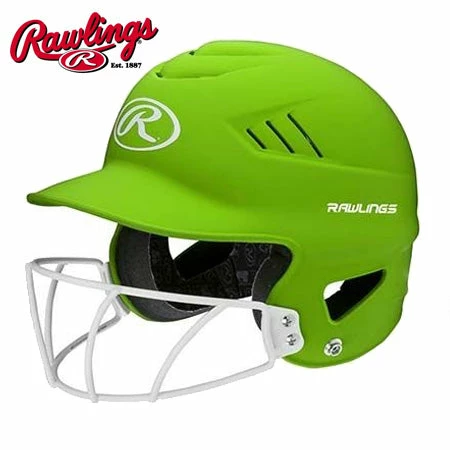 Batting Helmets Rawlings Coolflo Highlighter W/Mask 3 Batting Helmets Rawlings Coolflo Highlighter W/Mask