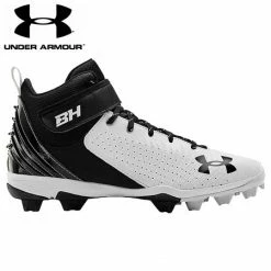 Junior Baseball Under Armour Harper 5 Mid RM - White/Black Jr.